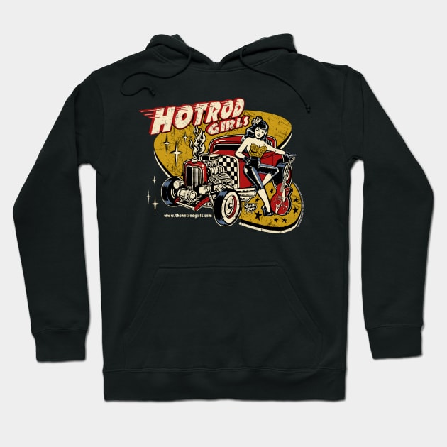 Hot Rod Girls Hoodie by Timeless Chaos